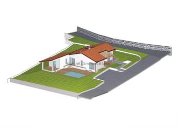 new villa swimming pool solarium garden